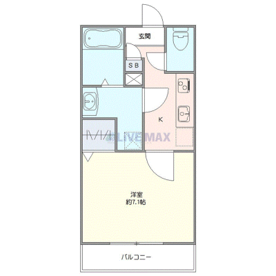 OneLife厚木ステーションSOUTH【★Wi-Fi無制限・独立洗面】の物件間取り図
