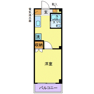 OneLife北千住桜木【★21平米・UBタイプ】の物件間取り図
