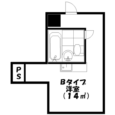 【マンスリー日本橋(Ｂタイプ)】★無線LAN対応！★オートロック完備★※2025年7月31日にて運営終了の物件間取り図