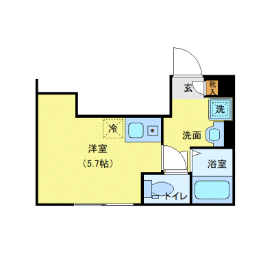 OneLife常磐線三河島EAST＜TYPE1＞【★独立洗面・浴室乾燥付！】の物件間取り図