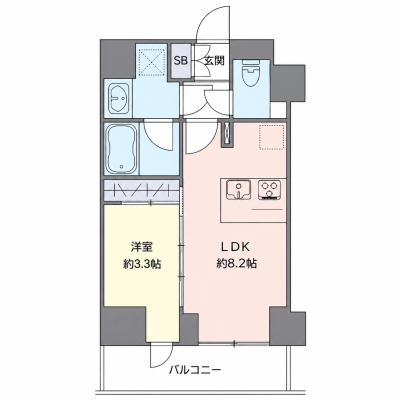 OneLife西日暮里5th【★独立洗面・浴室乾燥付！】の物件間取り図