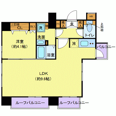 OneLife文京区関口＜TYPE2＞【★1LDK・独立洗面・浴室乾燥機付き】の物件間取り図