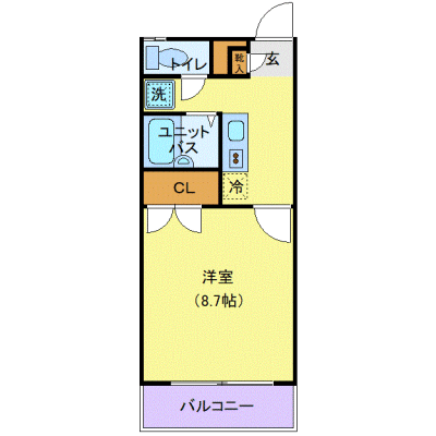 OneLife本厚木WEST【★浴室乾燥付】の物件間取り図
