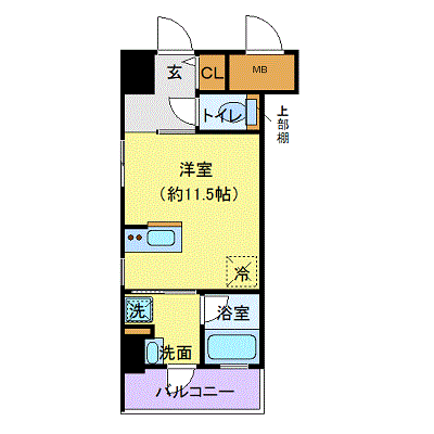 OneLife本厚木リーフ【★独立洗面・浴室乾燥機・洗浄便座】の物件間取り図