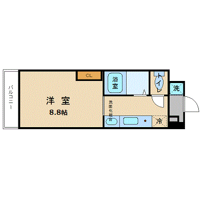 OneLife本厚木北口【★独立洗面台】の物件間取り図