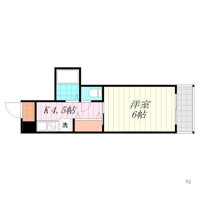 Ｓマンスリー南堀端（5-3）【ネット無料・広々駐車場有り・スーパーコンビニ徒歩圏内】の物件間取り図