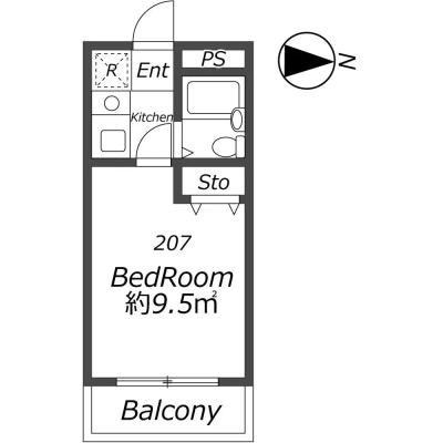 ロイヤル淡路 207の物件間取り図