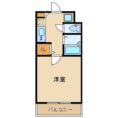 OneLife千歳烏山ミリオン【★26平米】の物件間取り図