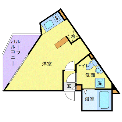 OneLife田園調布フラッフィー【★独立洗面・浴室乾燥付】の物件間取り図