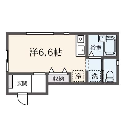 東都マンスリー 門前仲町 1R 【バス・トイレ別！Wifi無料！】の物件間取り図