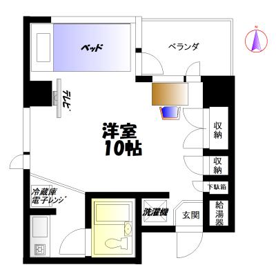メゾン・ド・ユニヴェール　オートロック付き！角部屋！JR宇都宮駅徒歩９分！の物件間取り図