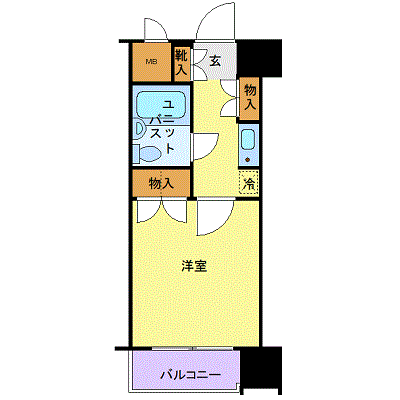 マンスリーリブマックス仙台市役所前●『1K・14平米』【1名入居限定】≪スマートシリーズ≫の物件間取り図