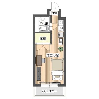 レントライフマンスリー群馬高崎石原町 A-3の物件間取り図