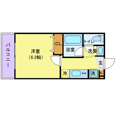 OneLife大森WEST【★独立洗面・浴室乾燥付！】の物件間取り図