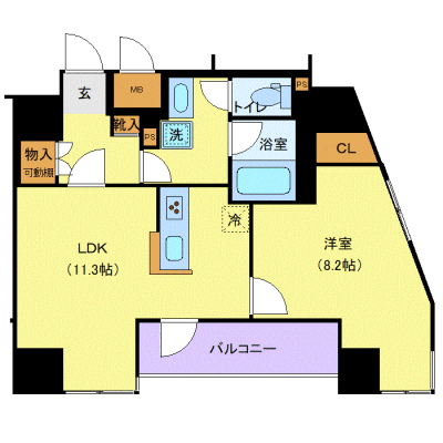 OneLife田端EAST【★追い焚き機能・独立洗面・浴室乾燥付】の物件間取り図