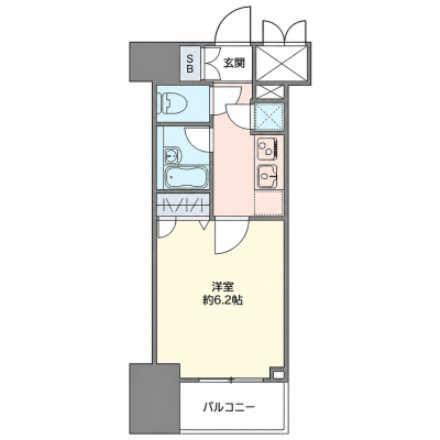 OneLife蒲田スクエア【★浴室乾燥機・バストイレ別！】の物件間取り図