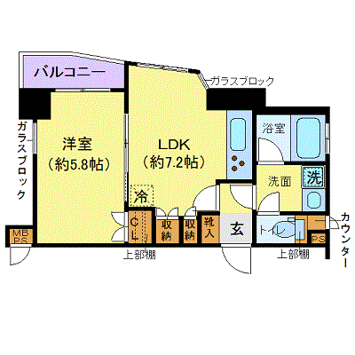 OneLife蒲田5th【★独立洗面・浴室乾燥付！】の物件間取り図