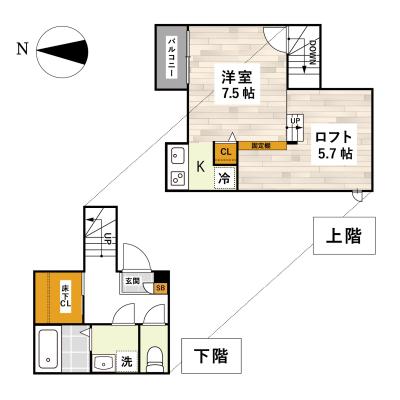 トーマンスリー倉敷市浜ノ茶屋☆インターネット無料☆駐車場有リ☆人気シリーズ物件☆2026年築☆の物件間取り図