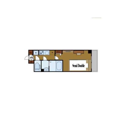 BraTTo道頓堀WEST【Wi-Fi無料💻】桜川駅まで3分｜家具家電付き｜すぐに暮らせる快適ルーム♪の物件間取り図