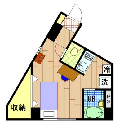 アパートメント四季【4号室】禁煙ルーム♪閑静な住宅街！♪バス・トイレ別♪インターネット無料♪オートロック完備　駐車場付き🚗の物件間取り図