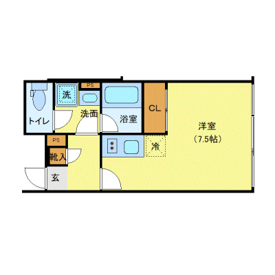 OneLife祐天寺SOUTHリーガ【★独立洗面・浴室乾燥付】の物件間取り図