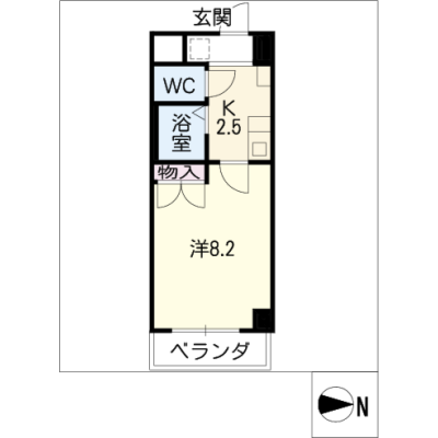 アルDEスリー桜山　801の物件間取り図