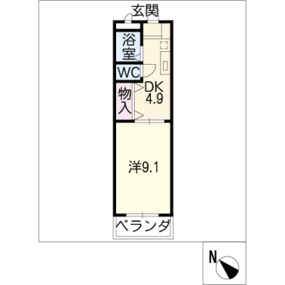 アルDEスリー浄心west　202の物件間取り図