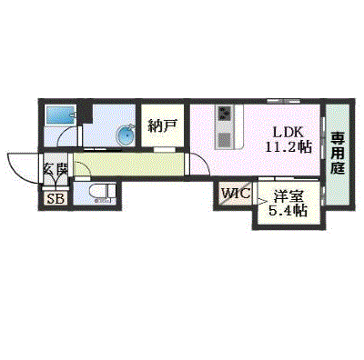 グッドステイ丹波口駅東リラフォート■エグゼ【ハイクラス・1LDK・設備充実】の物件間取り図