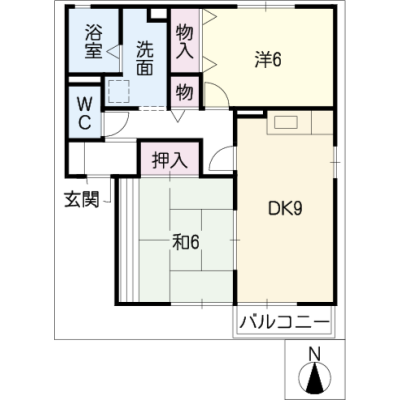 アルDEスリー鈴鹿ファミール　A105の物件間取り図