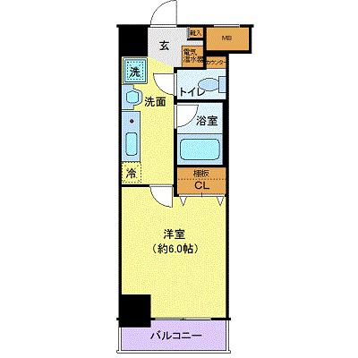 OneLife大宮スパシエ【★独立洗面】の物件間取り図