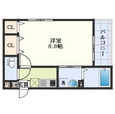 マンスリーリブマックス石橋阪大前駅南トロワ★【設備充実】≪エクセレントシリーズ≫の物件間取り図