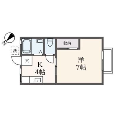 東都マンスリー ハイツファミリエ（下高井戸）【２名入居可！WiFi無料！】の物件間取り図