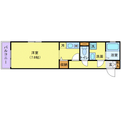 OneLife千葉アーバンクエスト【★禁煙ルーム・27平米・駅2分】の物件間取り図