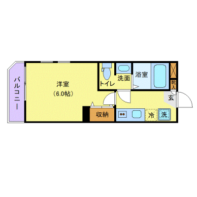 OneLife稲毛SOUTHルッシェロ【★禁煙ルーム・駅5分】の物件間取り図