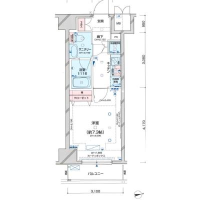 【TM御徒町/SD1】駅徒歩5分・室内洗濯機・バストイレ別・独立洗面・ネットWi-Fi無制限無料・テレワークにも♪の物件間取り図