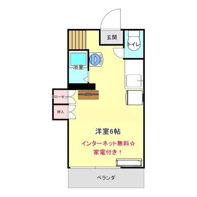 ヴィラ坂之上　205号室の物件間取り図