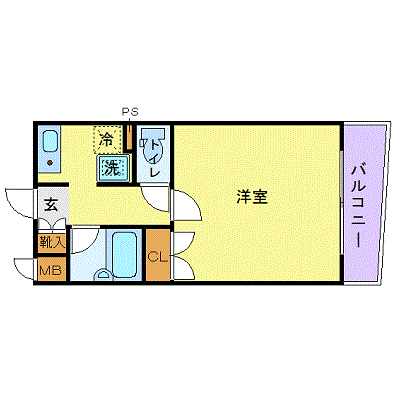 マンスリーリブマックス中野坂上駅前■【1K・23平米・浴室乾燥付】≪スタンダードシリーズ≫の物件間取り図