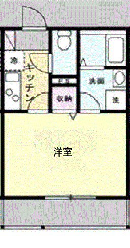 マンスリーリブマックス湘南台ベイルーム★『禁煙ルーム・1K』【独立洗面・浴室乾燥付】≪エクセレントシリーズ≫の物件間取り図