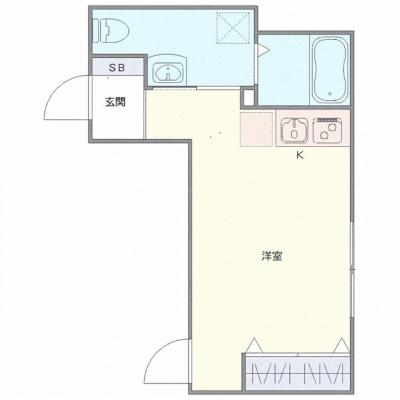 OneLife下総中山ソリッド【★禁煙ルーム・1R・20平米】の物件間取り図