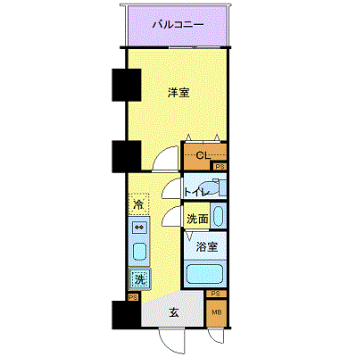 OneLife市川マリアージュ【★築浅・1K・28平米】の物件間取り図