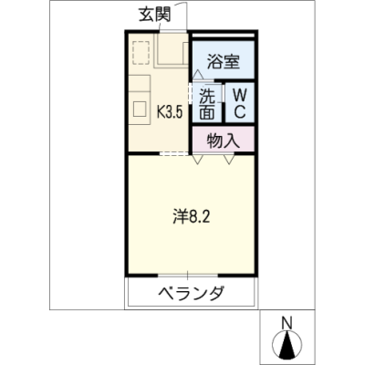 アルDEスリー八田　306の物件間取り図