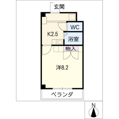 アルDEスリー栄生　102の物件間取り図