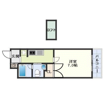 グッドステイ福島駅西ウォブ■【ハイクラス・1名入居限定・ロフト付・設備充実】の物件間取り図