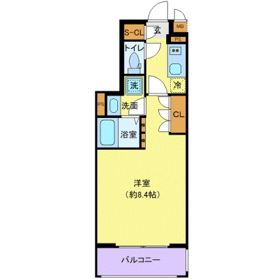 OneLife溝の口ブルーム＜TYPE1＞【★Wi-Fi無制限・独立洗面・浴室乾燥付】の物件間取り図
