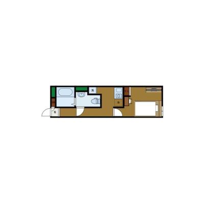 BraTTo永福町シティ（Bタイプ）【単身者＆女性向け💓】防犯面に配慮した安心の住環境👍永福町駅まで徒歩10分！の物件間取り図
