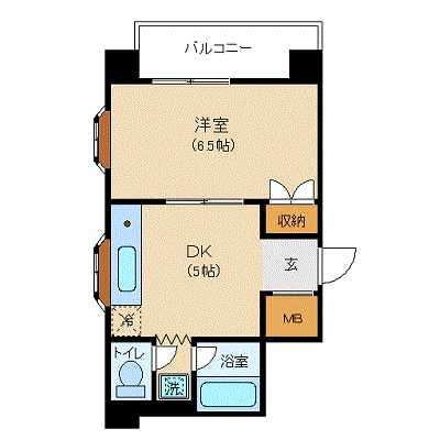 マンスリーリブマックス南麻布エクレール■『28平米』≪スタンダードシリーズ≫の物件間取り図