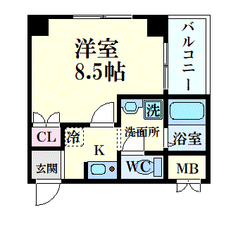 マンスリーリブマックス都島▽【NET対応・洗浄機能付便座】≪スタンダードシリーズ≫の物件間取り図