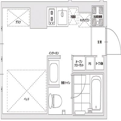 マンスリーシズオカ【Aタイプ】〇JR静岡駅徒歩5分　〇ネット無料　〇備品80種以上！の物件間取り図