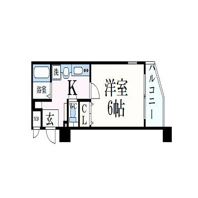マンスリーリブマックス難波リバーオアシス■【NET対応・浴室乾燥機・独立洗面台付き】≪スタンダードシリーズ≫の間取り図