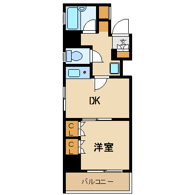 マンスリーリブマックス中目黒青葉台ステイアネックス■【25㎡・1DK】≪スタンダードシリーズ≫の物件間取り図